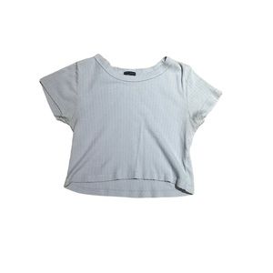Brandy Melville Blue Ribbed Baby Top